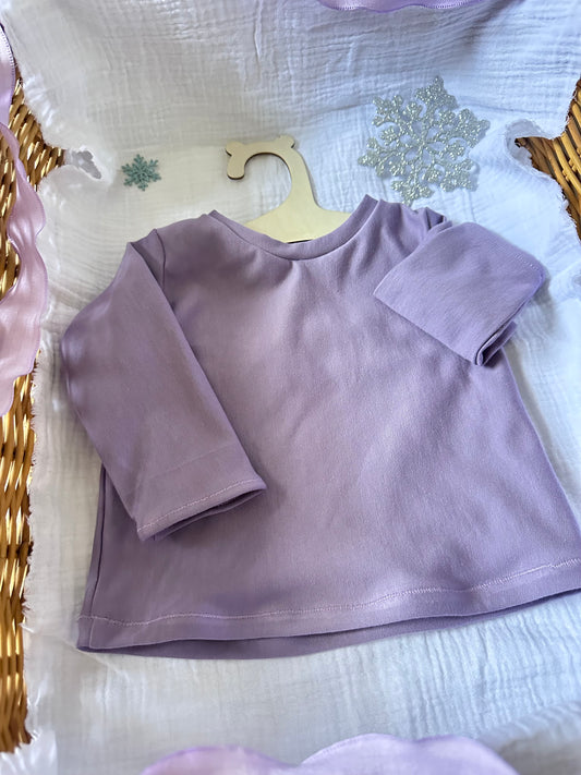 T-Shirt manches longues lilas Oeko-Tex