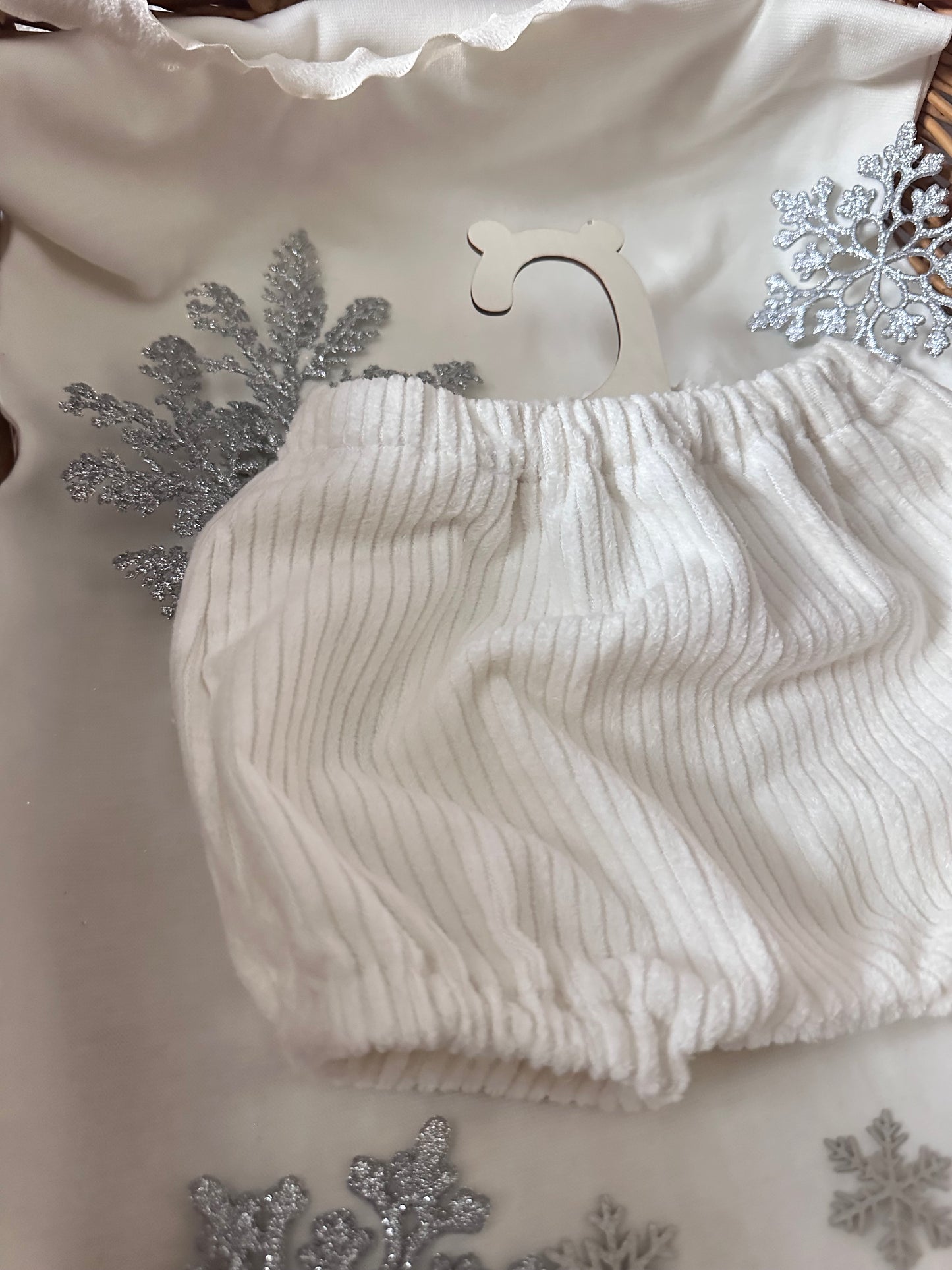 Bloomer en velours écru Oeko-Tex