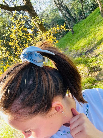 Chouchou Cécile bleu ciel printemps