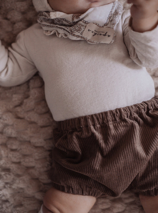 Bloomer en velours marron Oeko-Tex