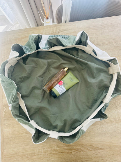 Sac Loompa bicolore vert et écru