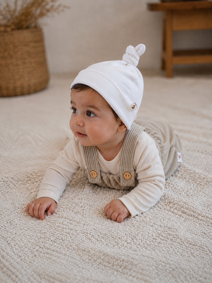 Bloomer en velours beige taille 3-6 mois