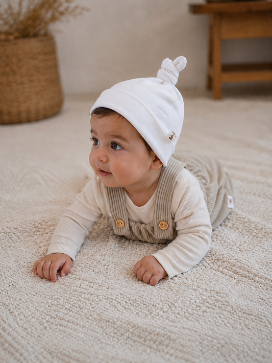 Bloomer en velours beige taille 3-6 mois