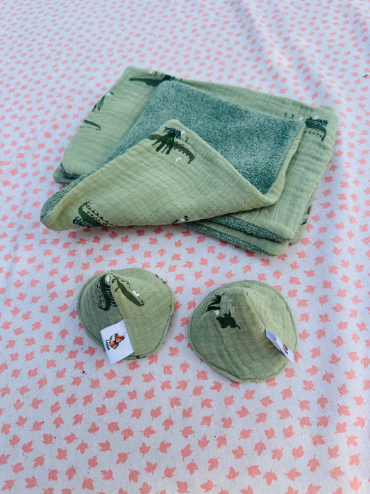 Lots de 4 lingettes avec pare zizi Oeko-tex