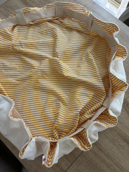 Sac Loompa éponge écrue et jaune à rayures