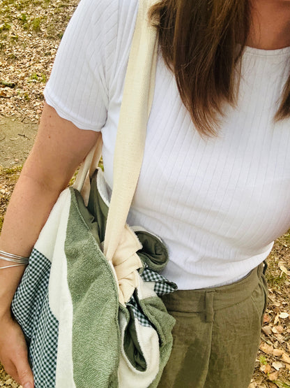 Sac Loompa bicolore vert et écru
