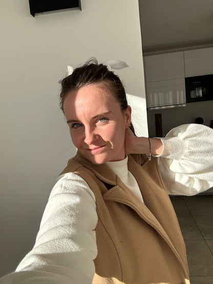 Chouchou Cecile gaze de coton blanc