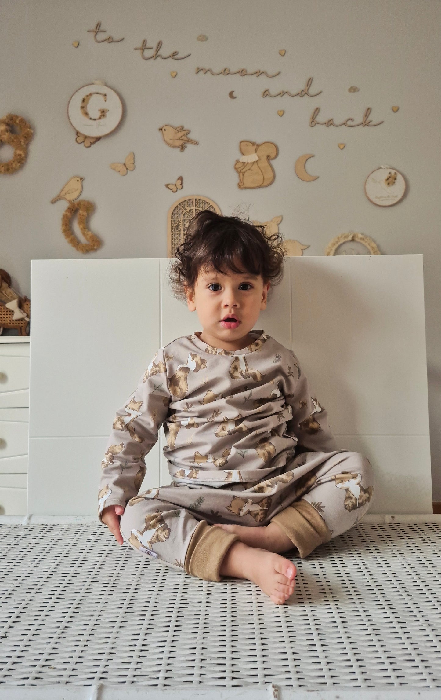 Sarouel en jersey motif renard Oeko-Tex 12 mois