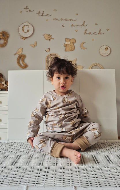 Sarouel en jersey motif renard Oeko-Tex 12 mois