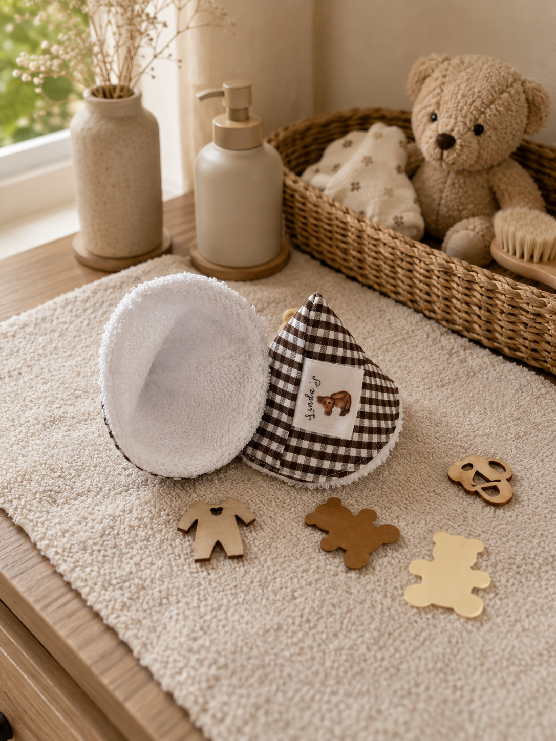 Lot de 2 pare-pipi en tissu Oeko-tex