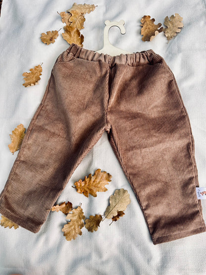 Pantalons en velours marron Oeko-Tex