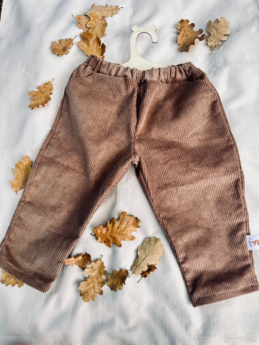Pantalons en velours marron Oeko-Tex