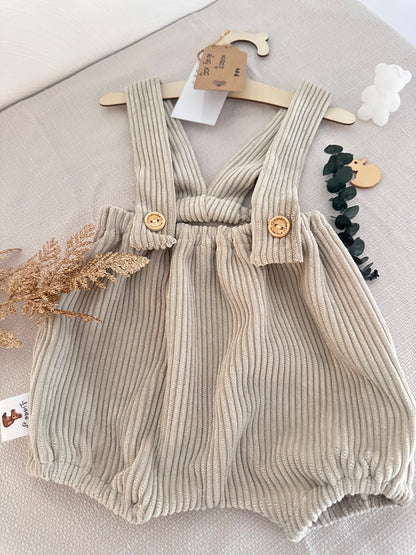 Bloomer en velours beige taille 3-6 mois