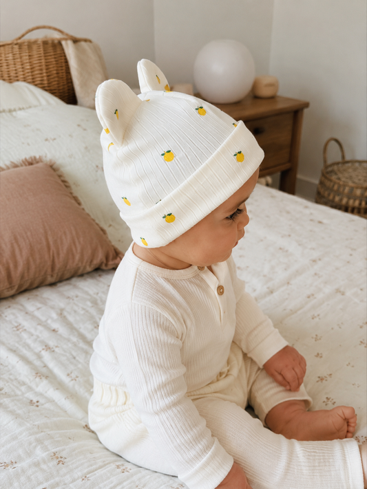 Bonnet ourson Leemon - Oeko-Tex