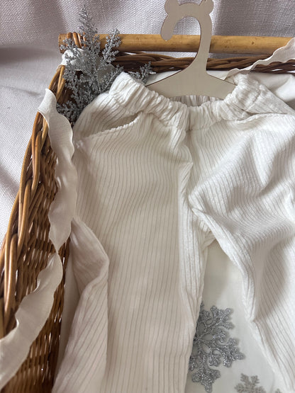 Pantalons en velours écru Oeko-Tex