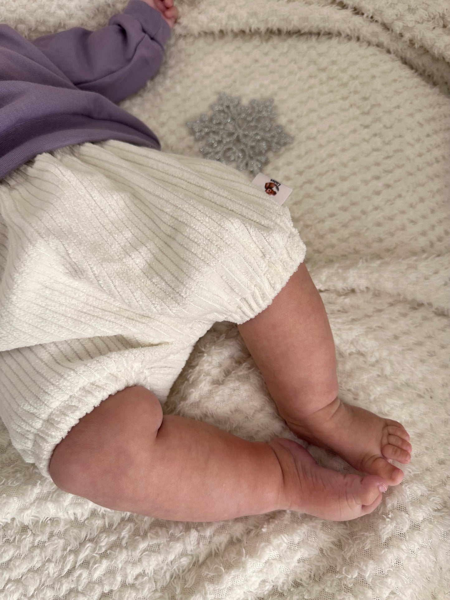 Bloomer en velours écru Oeko-Tex