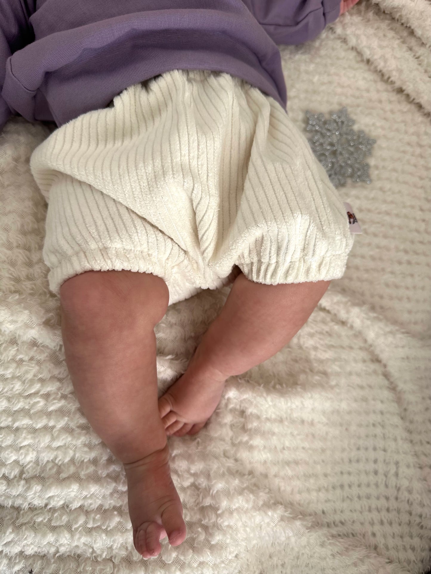 Bloomer en velours écru Oeko-Tex