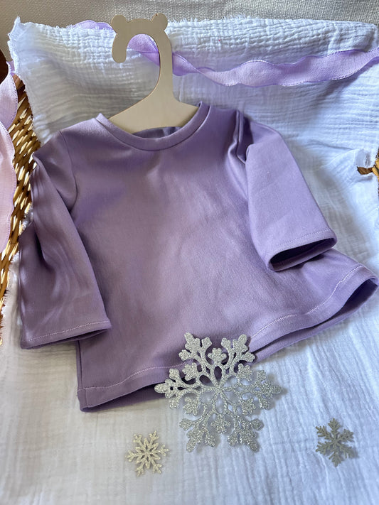 T-Shirt manches longues lilas Oeko-Tex