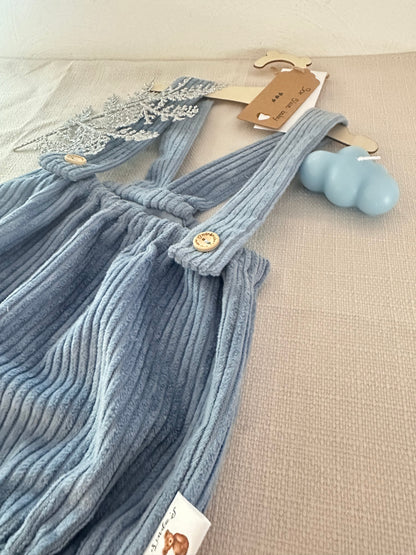 Bloomer en velours bleu taille 3- 6 mois