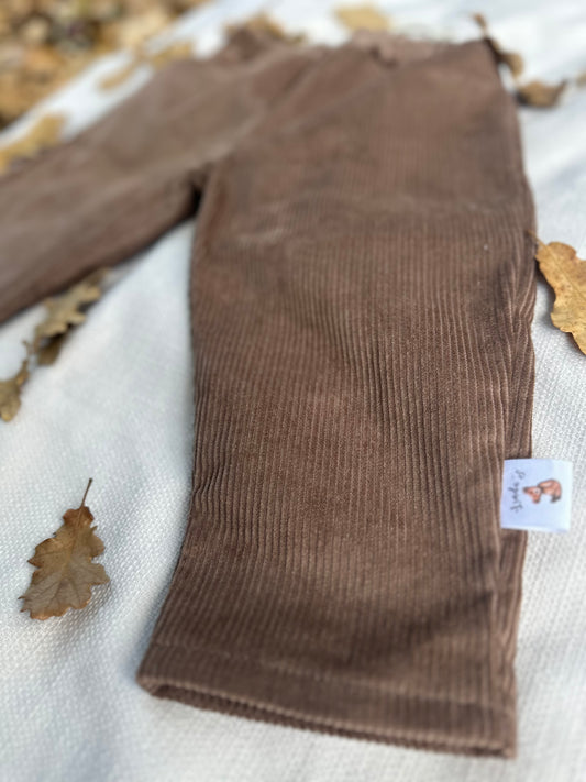 Pantalons en velours marron Oeko-Tex