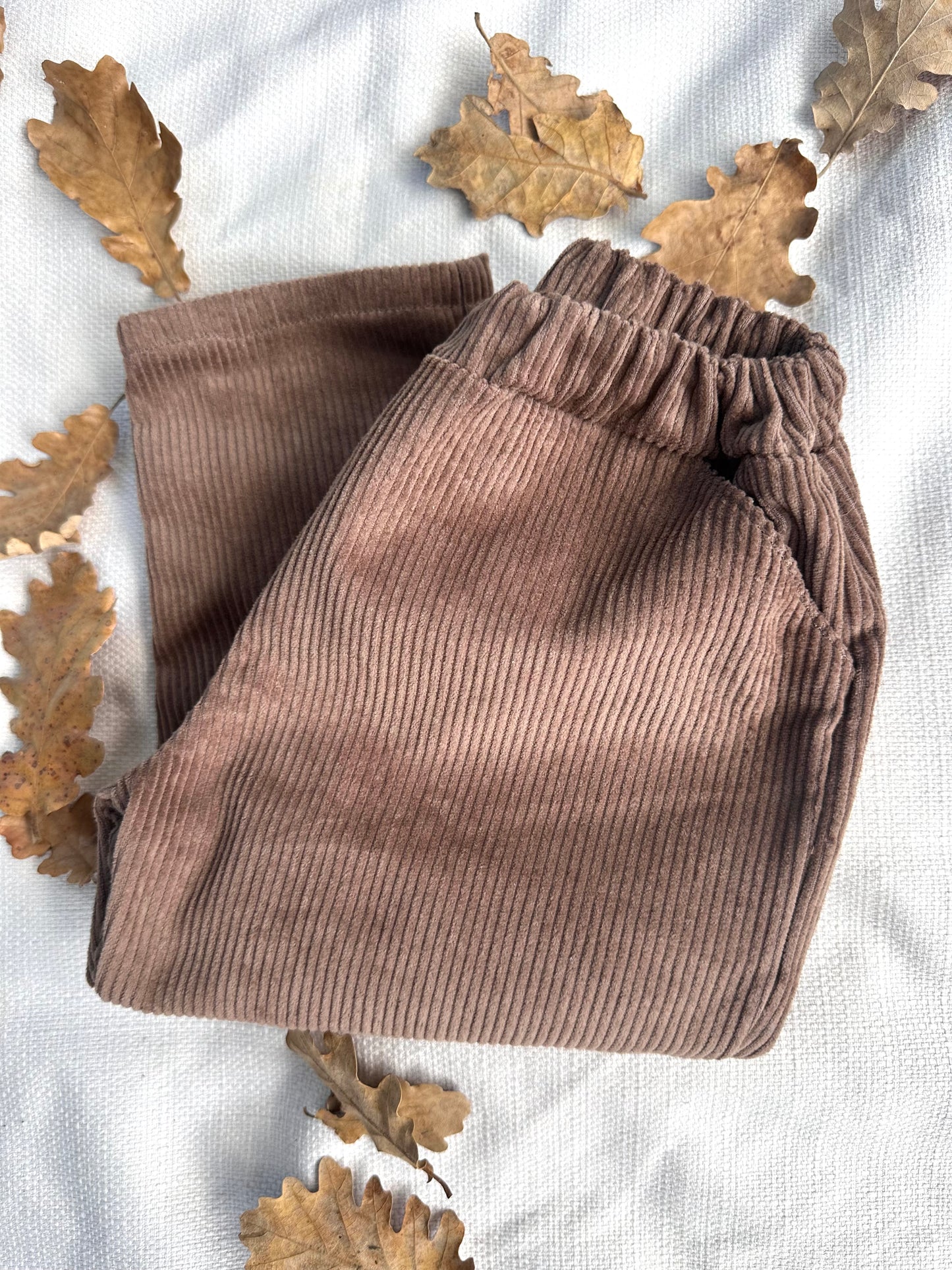 Pantalons en velours marron Oeko-Tex