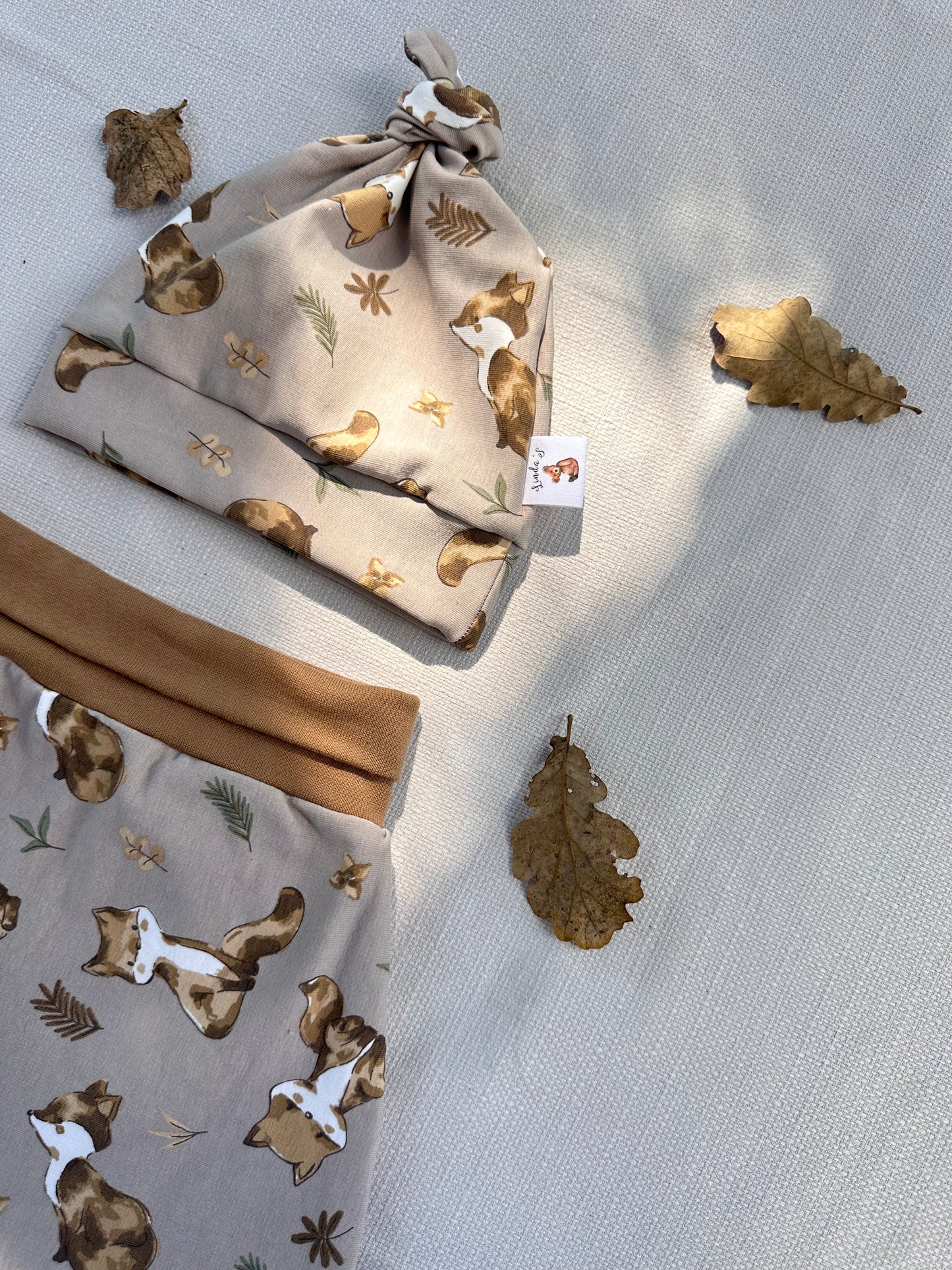 Sarouel en jersey motif renard Oeko-Tex