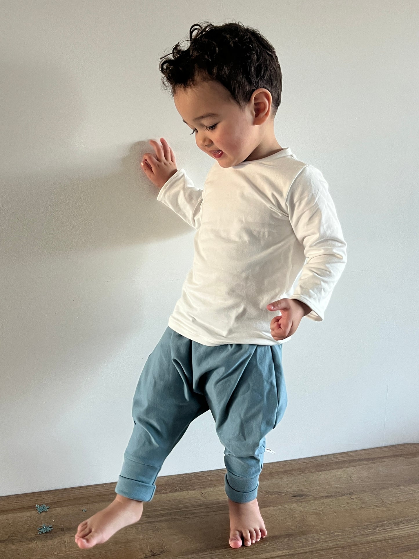 T-Shirt manches longues blanc cassé Oeko-Tex