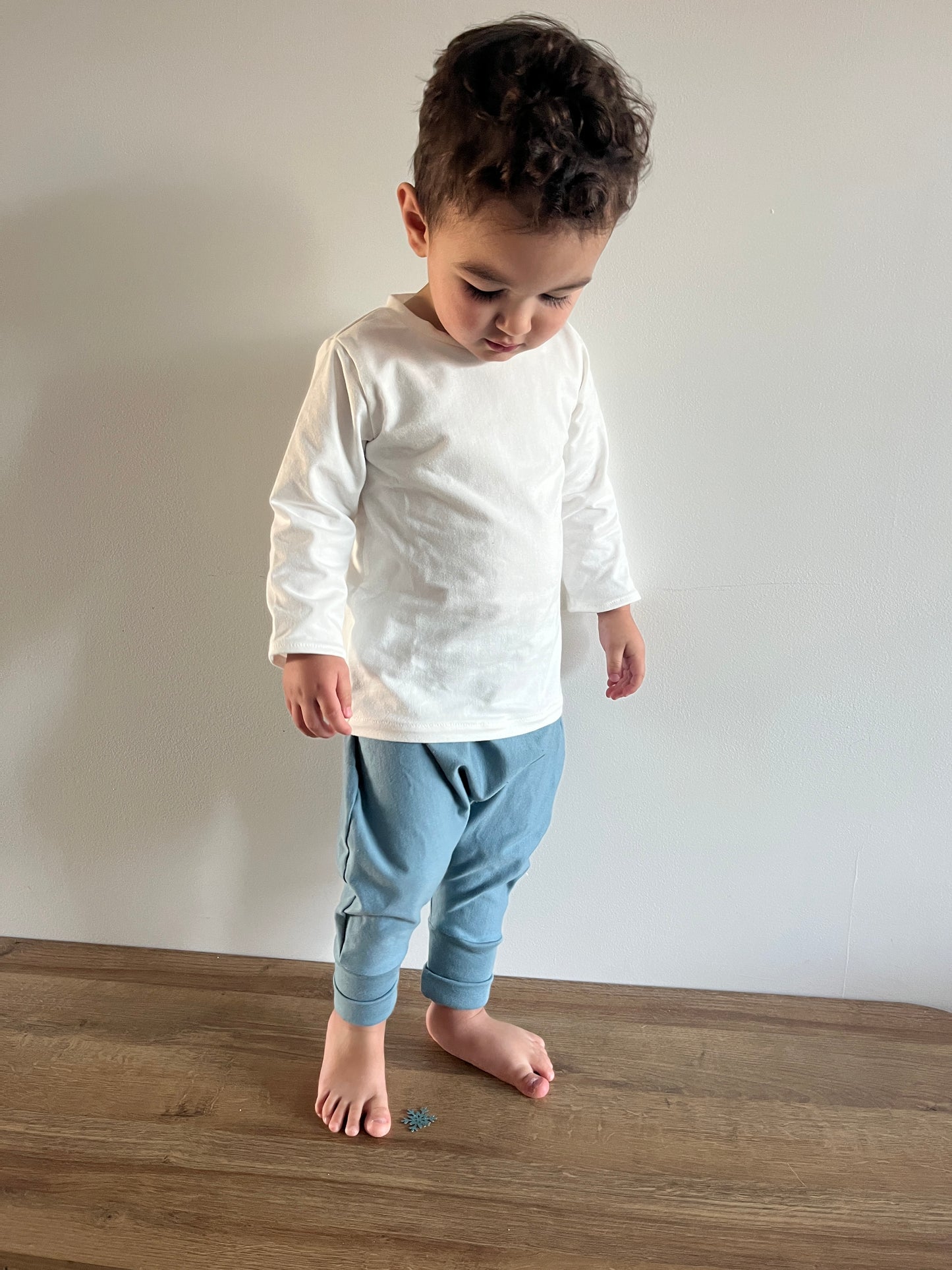 T-Shirt manches longues blanc cassé Oeko-Tex