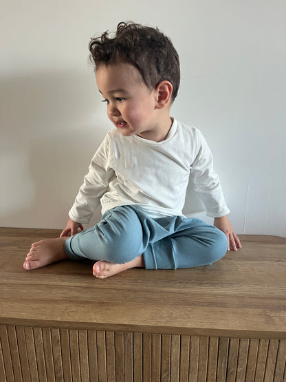 Sarouel couleur bleu/gris Oeko-Tex