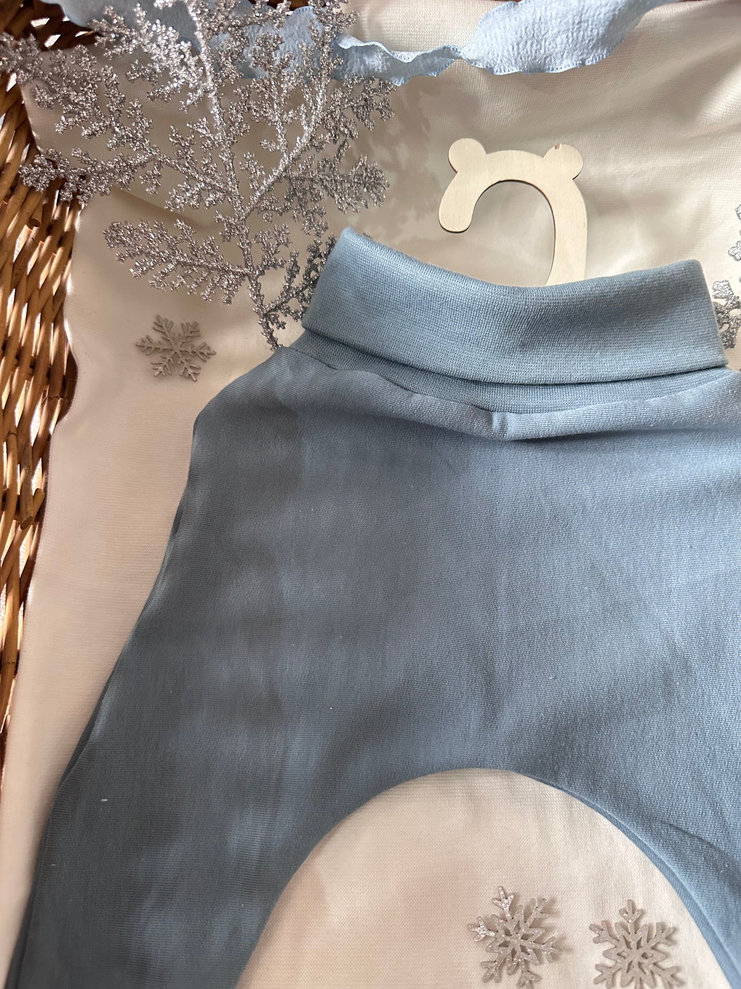 Sarouel couleur bleu/gris Oeko-Tex