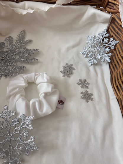 Chouchou en jersey blanc cassé Oeko-Tex