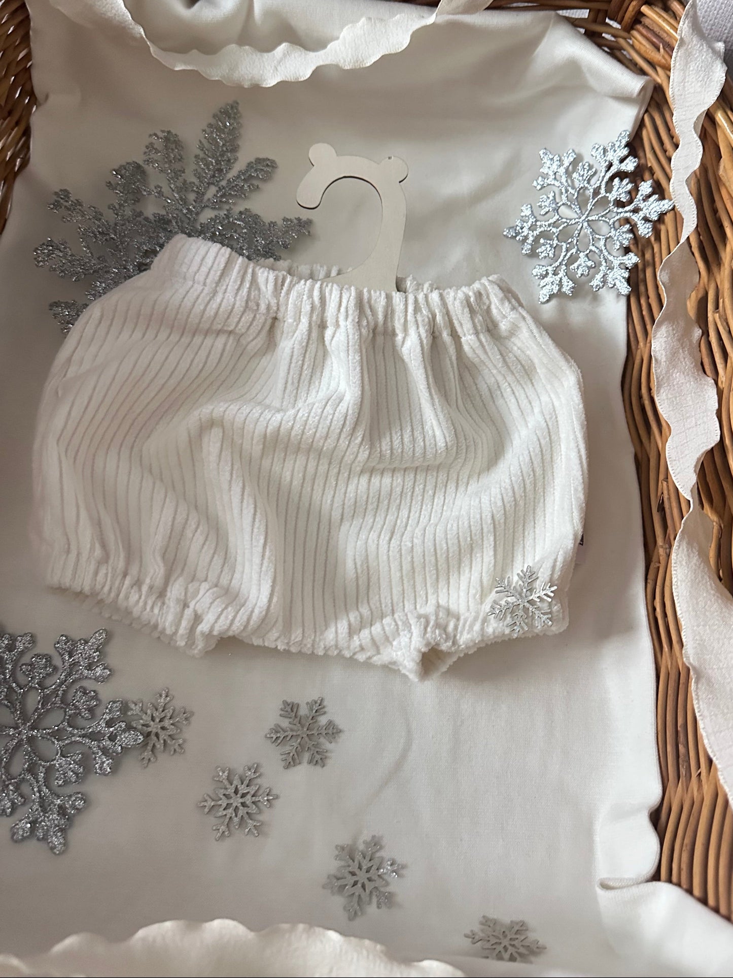 Bloomer en velours écru Oeko-Tex