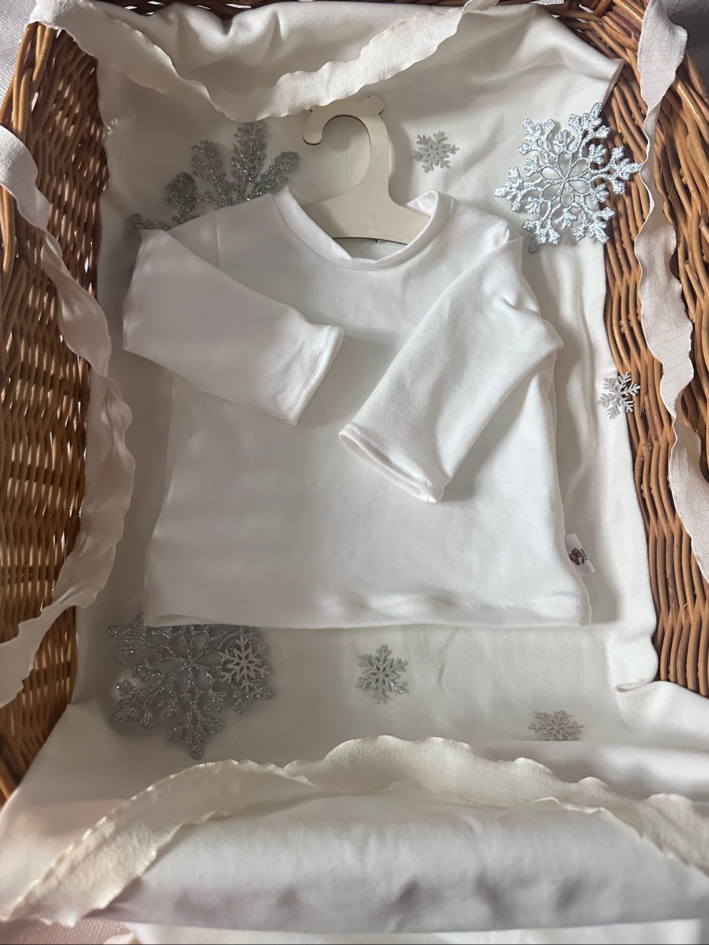 T-Shirt manches longues blanc cassé Oeko-Tex