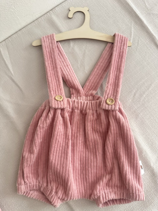 Bloomer en velours rose  taille 3-6 mois