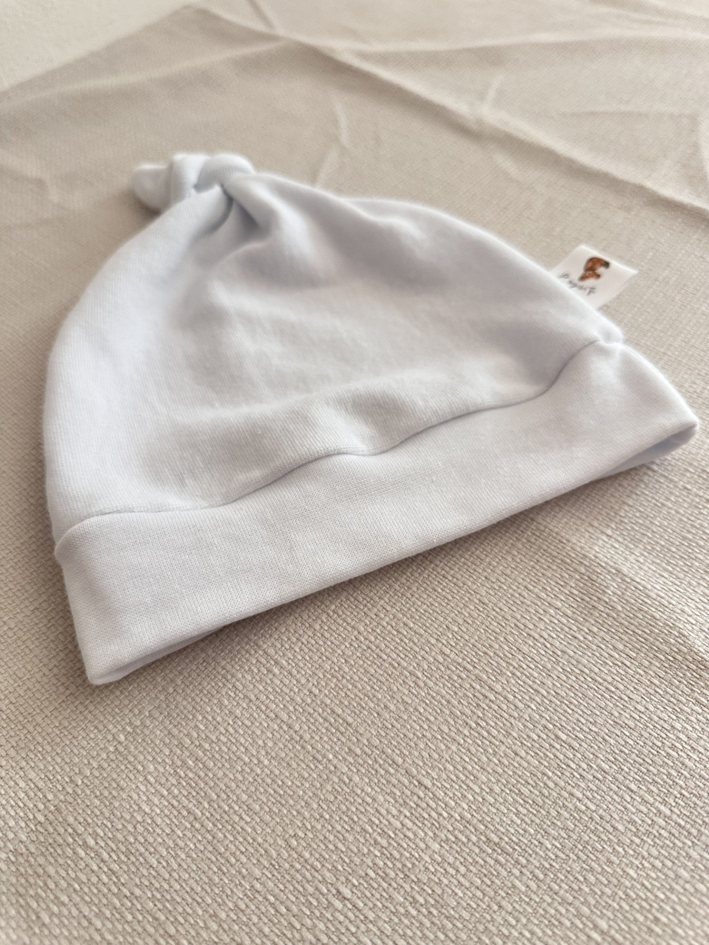 Bonnet blanc en jersey Oeko-tex