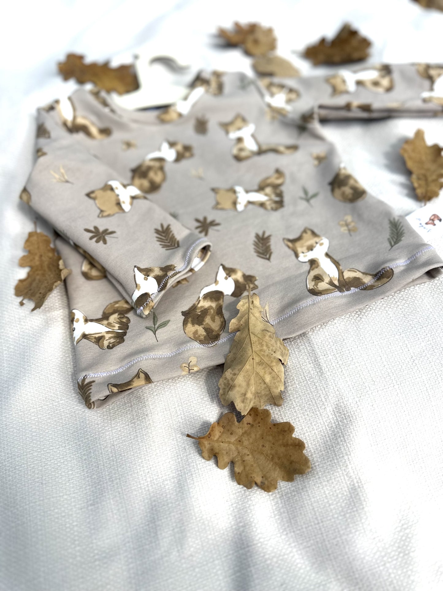 T-Shirt manche longue à motif renard Oeko-Tex