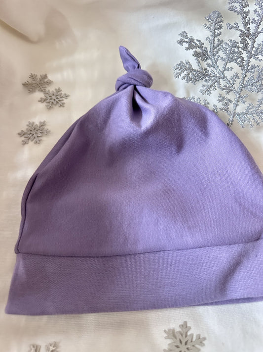 Bonnet douceur lilas uni Oeko-Tex